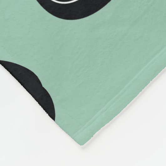 Schwarze Katzen Nahtloses Muster Fleecedecke (Ecke)