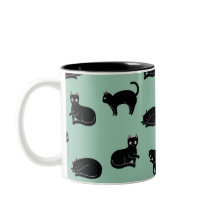 Schwarze Katzen Nahtloses Muster