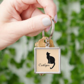 Schwarze Katzen-Namen-Schlüsselanhänger Schlüsselanhänger (Hand)
