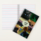 Schwarze Katzen Notizblock (Innen)