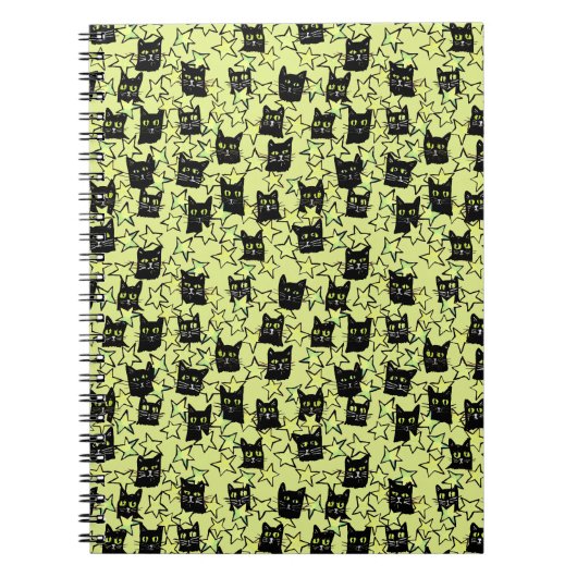 Schwarze Katzen Notizblock (Vorderseite)