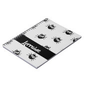 Schwarze Katzen Notizblock (Linke Seite)