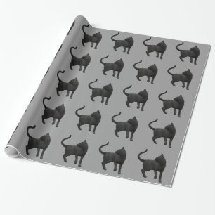 Schwarze Katzen-Packpapier Geschenkpapier