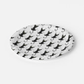 Schwarze Katzen Pappteller (Schrägansicht)