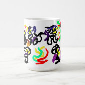 Schwarze Katzen Party Kaffeetasse (Mittel)