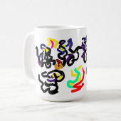 Schwarze Katzen Party Kaffeetasse (Vorderseite Links)