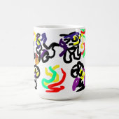 Schwarze Katzen Party Kaffeetasse (Mittel)