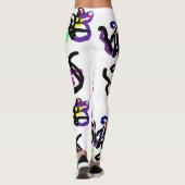 Schwarze Katzen Party Leggings (Rückseite)