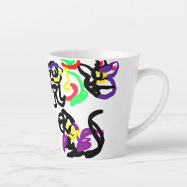 Schwarze Katzen Party Milchtasse