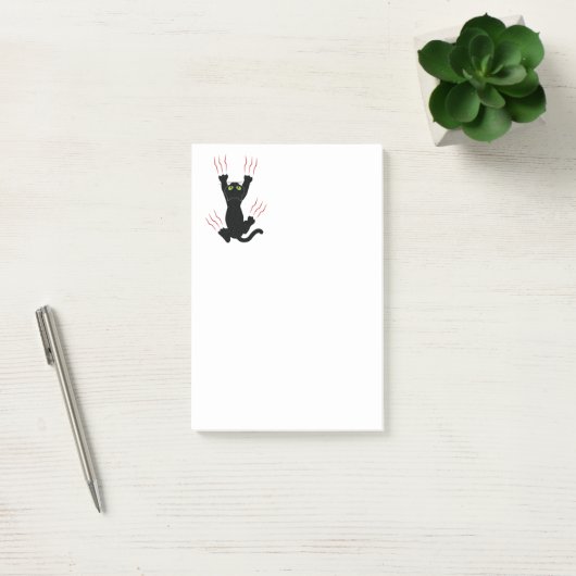 Schwarze Katzen Post-it Klebezettel (Büro)