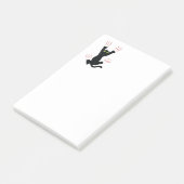 Schwarze Katzen Post-it Klebezettel (angewinkelt)
