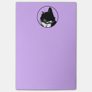 Schwarze Katzen-Post-Itanmerkungen Post-it Klebezettel