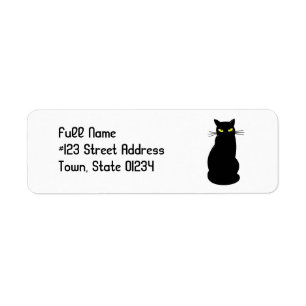Schwarze Katzen-Postsendung-Aufkleber
