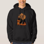 Schwarze Katzen Pumpkin Autumn Halloween Kostüm fü Hoodie (Vorderseite)