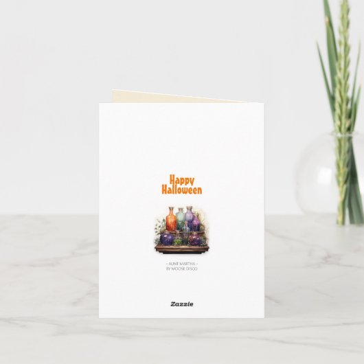 Schwarze Katzen Purfffect Babysitter Halloween-Kar Karte (Rückseite)