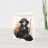 Schwarze Katzen Purfffect Babysitter Halloween-Kar Karte (Vorderseite)