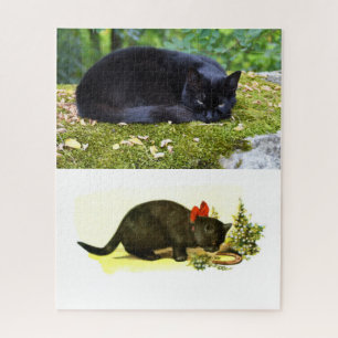 Schwarze Katzen Puzzle