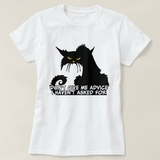 Schwarze Katzen-RateSprichwort T-Shirt (Design vorne)