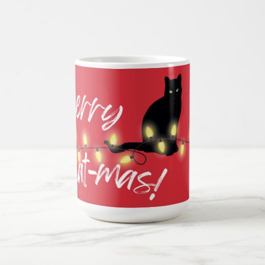 Schwarze Katzen Regel! Merry Cat-mas Kaffeetasse (Mittel)