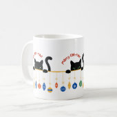 Schwarze Katzen Regel! Mini-Panther-Liebe zu Weihn Kaffeetasse (Vorderseite Links)