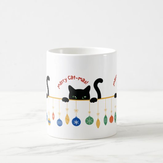 Schwarze Katzen Regel! Mini-Panther-Liebe zu Weihn Kaffeetasse (Mittel)