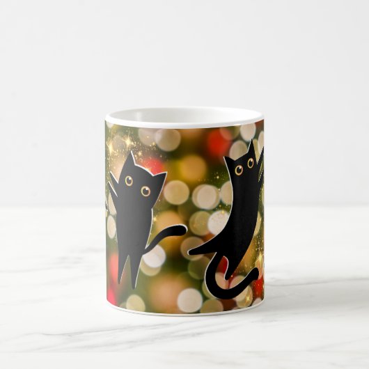 Schwarze Katzen Regel! Mini-Panther-Liebe zu Weihn Kaffeetasse (Mittel)