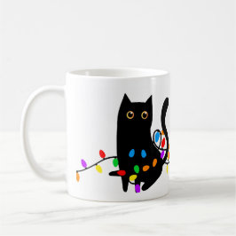 Schwarze Katzen Regel! Whiskers & Weihnachts Cheer Kaffeetasse