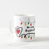 Schwarze Katzen Regel! Whiskers & Weihnachts Cheer Kaffeetasse (Vorderseite Links)