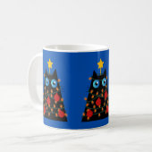 Schwarze Katzen Regel! Whiskers & Weihnachts Cheer Kaffeetasse (Vorderseite Links)