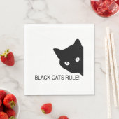 Schwarze Katzen regieren Serviette (Beispiel)
