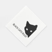 Schwarze Katzen regieren Serviette (Ecke)