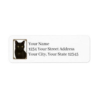 Schwarze Katzen Rücksende-Adressetiketten