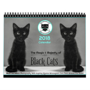 Schwarze Katzen sagen allem Kalender 2018