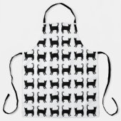 Schwarze Katzen Schürze (Vorderseite)