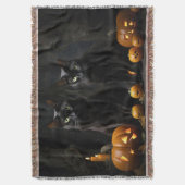Schwarze Katzen schwarz Decke (Vorderseite Vertikal)