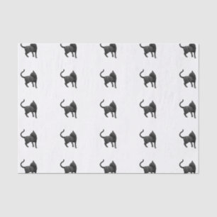 Schwarze Katzen-Seidenpapier Seidenpapier