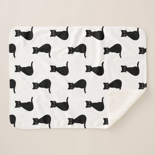 Schwarze Katzen Sherpa Blanka Sherpadecke (Vorderseite (Horizontal))