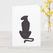 Schwarze Katzen-Silhouettegrußkarte (freier Raum) Karte (Gelbe Blume)