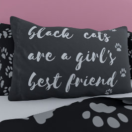 Schwarze Katzen sind ein Girl's Best Friend Funny  Kissenbezug