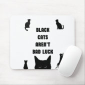 Schwarze Katzen sind kein schlechtes Glück Mousepad (Mit Mouse)