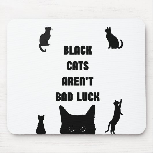 Schwarze Katzen sind kein schlechtes Glück Mousepad (Vorne)