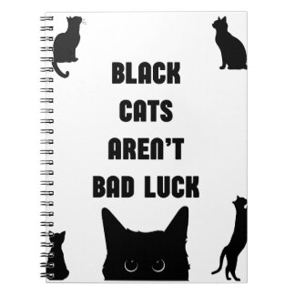Schwarze Katzen sind kein schlechtes Glück Notizblock