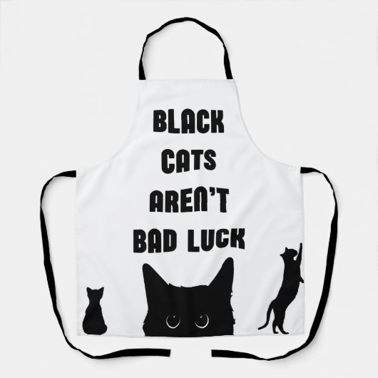 Schwarze Katzen sind kein schlechtes Glück Schürze (Vorderseite)
