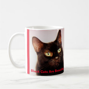 Schwarze Katzen sind schöne Kaffee-Tasse (Version Kaffeetasse