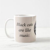 Schwarze Katzen sind wie eine Musikkarte Kaffeetasse (Links)