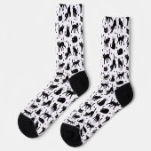 Schwarze Katzen Socken (Linkes Detail)