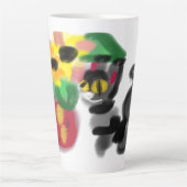 Schwarze Katzen-Sonnenblumen  Milchtasse (Vorderseite)