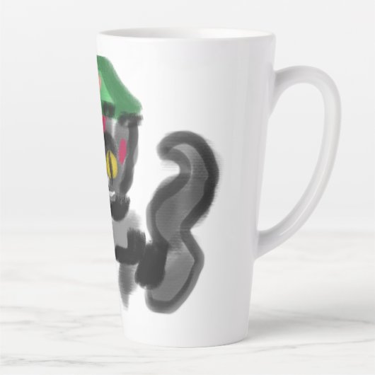 Schwarze Katzen-Sonnenblumen  Milchtasse (Rechts)