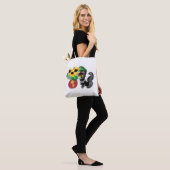 Schwarze Katzen Sonnenblumen Tasche (Am Model)