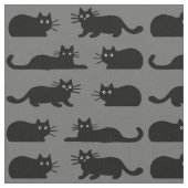 Schwarze Katzen Stoff (Nahaufnahme)